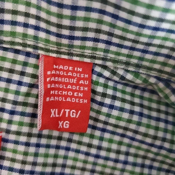 Men's IZOD XL Extra Large Long Sleeve Non-Iron Stretch‎ Button Down Shirt Green - Picture 8 of 12